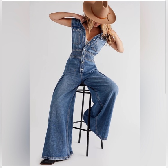 Free People Pants - LAST ONE FREE PEOPLE CRVY Badlands Coveralls. Color Veracruz